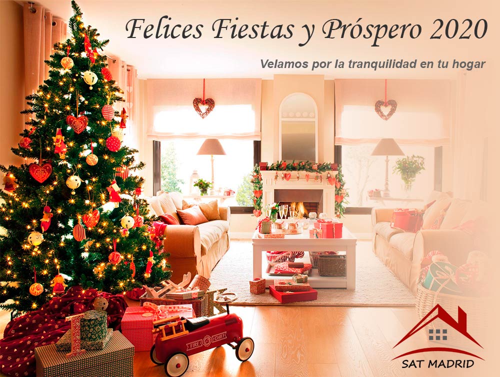 SAT Madrid, Reparación de Electrodomésticos, te desea Felices Fiestas y Próspero Año 2020