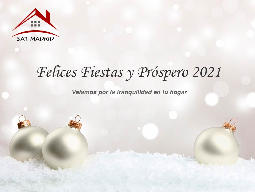 SAT Madrid, Reparación de Electrodomésticos, te desea Felices Fiestas y Próspero Año 2021